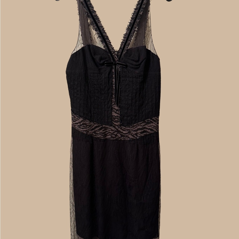 Nina Ricci Black Cocktail Dress with Lace Overlay Worn once! Size 40/6/Small